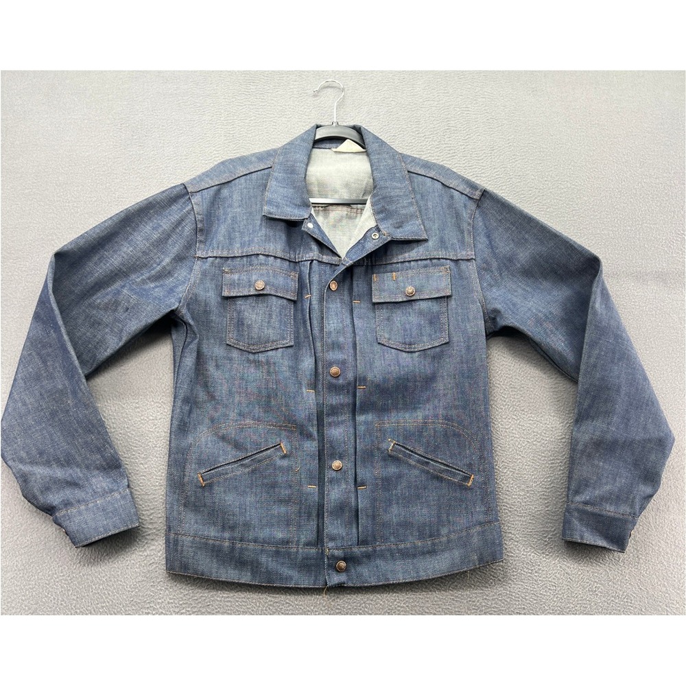 VTG Ranchcraft Penn-Prest Jacket Mens L JC Penney Denim Blue Western Trucker